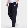 Fila Solid Color Logo Print Cuffed Loose Sports Casual Pants Men Bottoms Legendary-Blue F11M328605F-NV