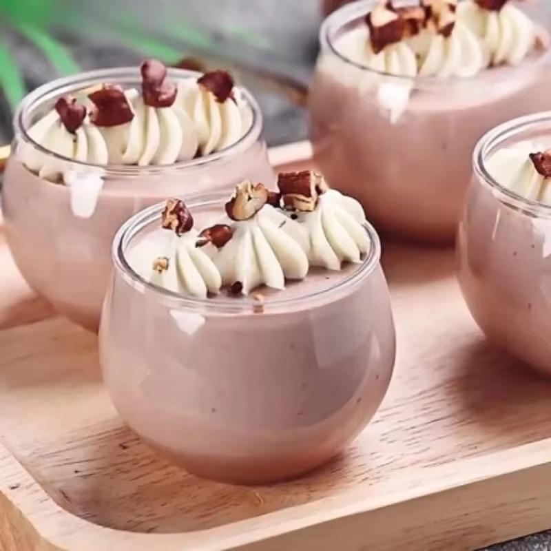 50/100 KS Kulaté dezertní pohárky Tvar medového hrnce Želé Tiramisu Jogurt Pečení Předkrm Narozeniny Svatba Zmrzlina Cukroví Svačiny