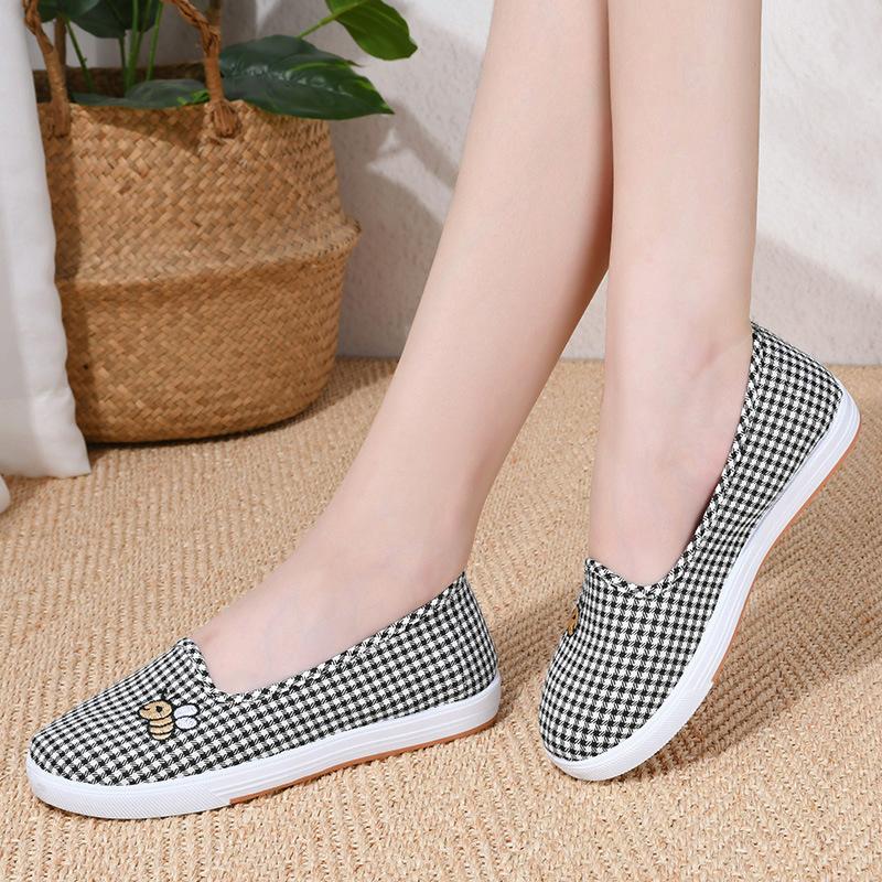

Spring and Autumn cloth shoes women s single shoes with soft soles, comfortable one-pedal flat-soled casual shoes 35