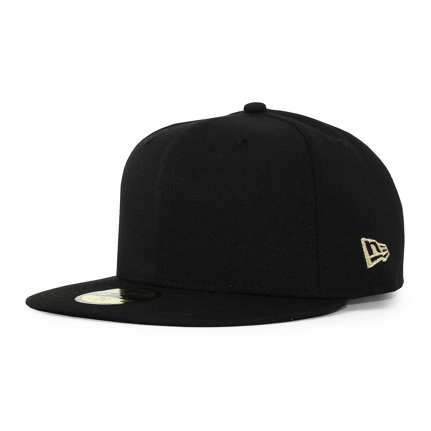 

59FIFTY BASIC FITTED Однотонная Базовая Однотонная Шляпа Кепка Черный Золотой [New Era] [ПУСТАЯ КЕПКА] (7-3/8 (приблизительно. 58,7см)) чёрный