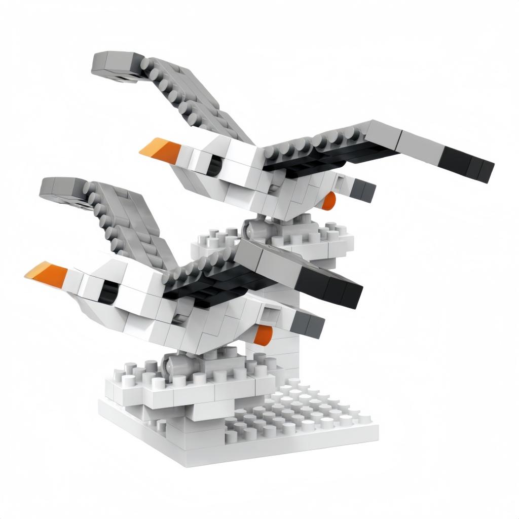 KNEW BUILT 3D Pet Micro Mini Building Block Toy-ToucanPelicanRoosterSeagullMacaw-Fun & Educational GiftKids Favorite Animal