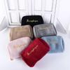 Women Simple Zipper Handbags Velvet Makeup Bags Cosmetic Bags Lipstick Pouch