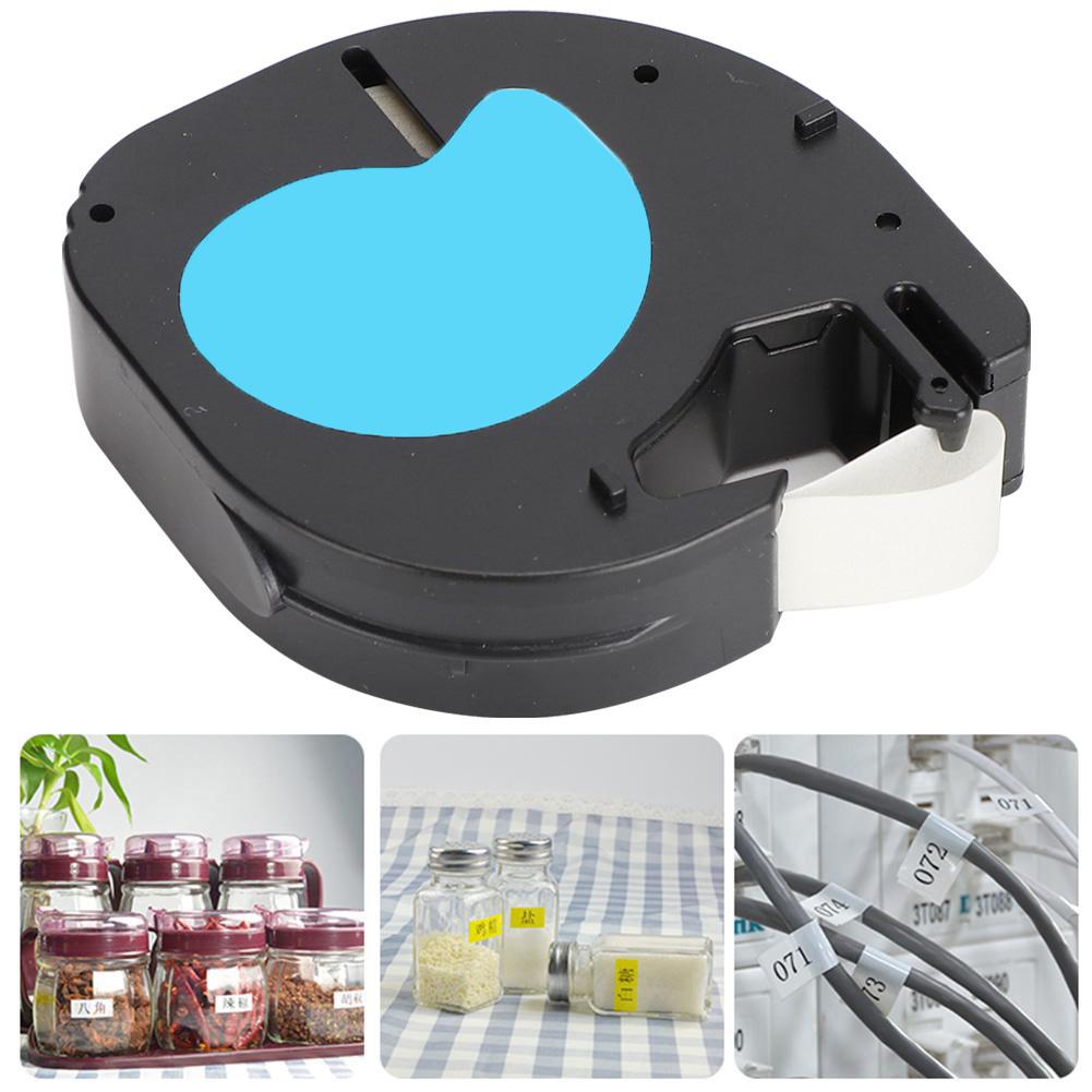 Label Tape Ribbon for  Sticker Office Supplies LT‑12mm Black On Transparent 12267)