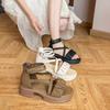 Platform Roman Sandals Women's 2025 Summer New Comfortable and Versatile Outside Breathable Sandals High Sense