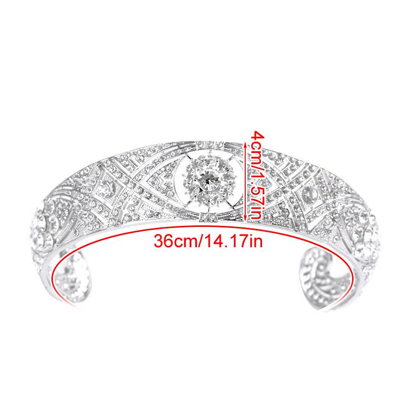 1Pc Crystal Hair Band Wedding Beautiful Alloy Silver Crown Rhinestone Bridal Tiara
