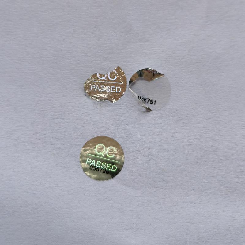

2000 Pcs 10mmX10mm Holographic Security Stickers Tamper Proof Warranty QC PASSED VOID Label Custom Logo