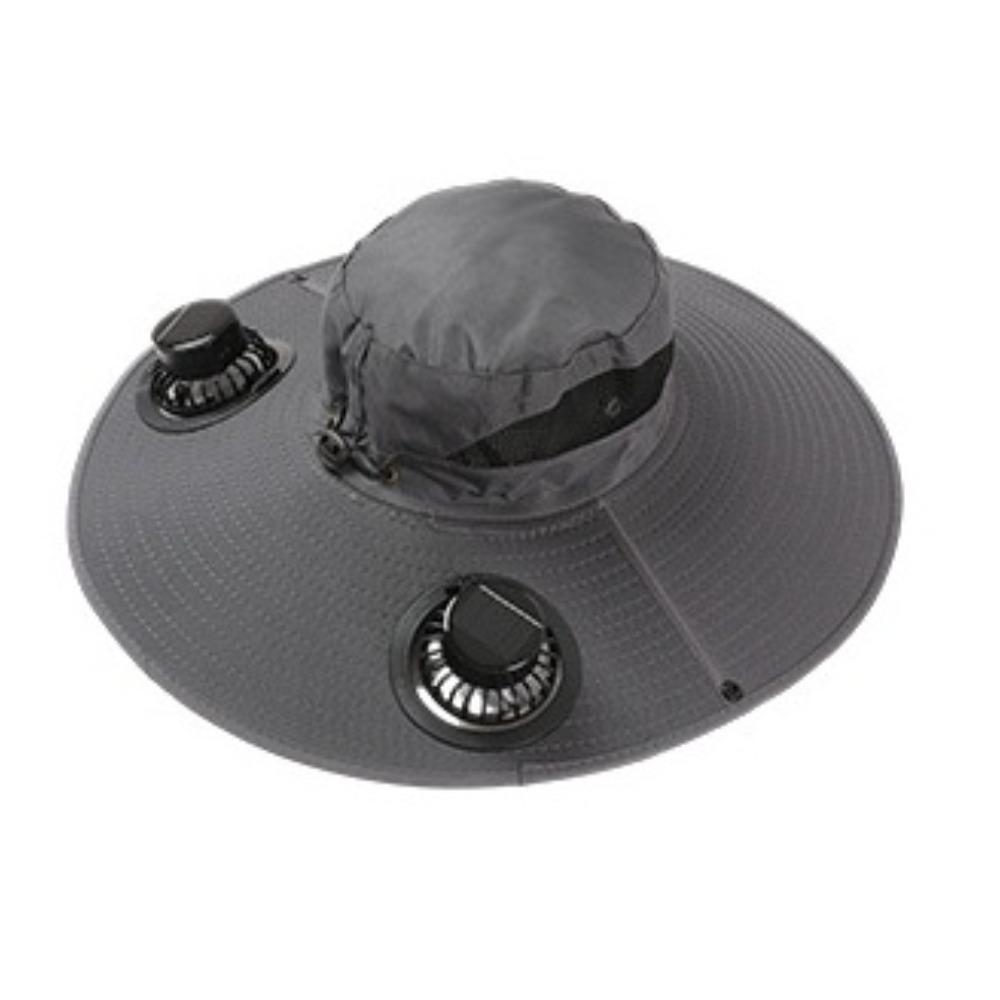 UV Protection Solar Fan Bucket Hat, Outdoor Fishing Sun Protection Cooling Fisherman Cap