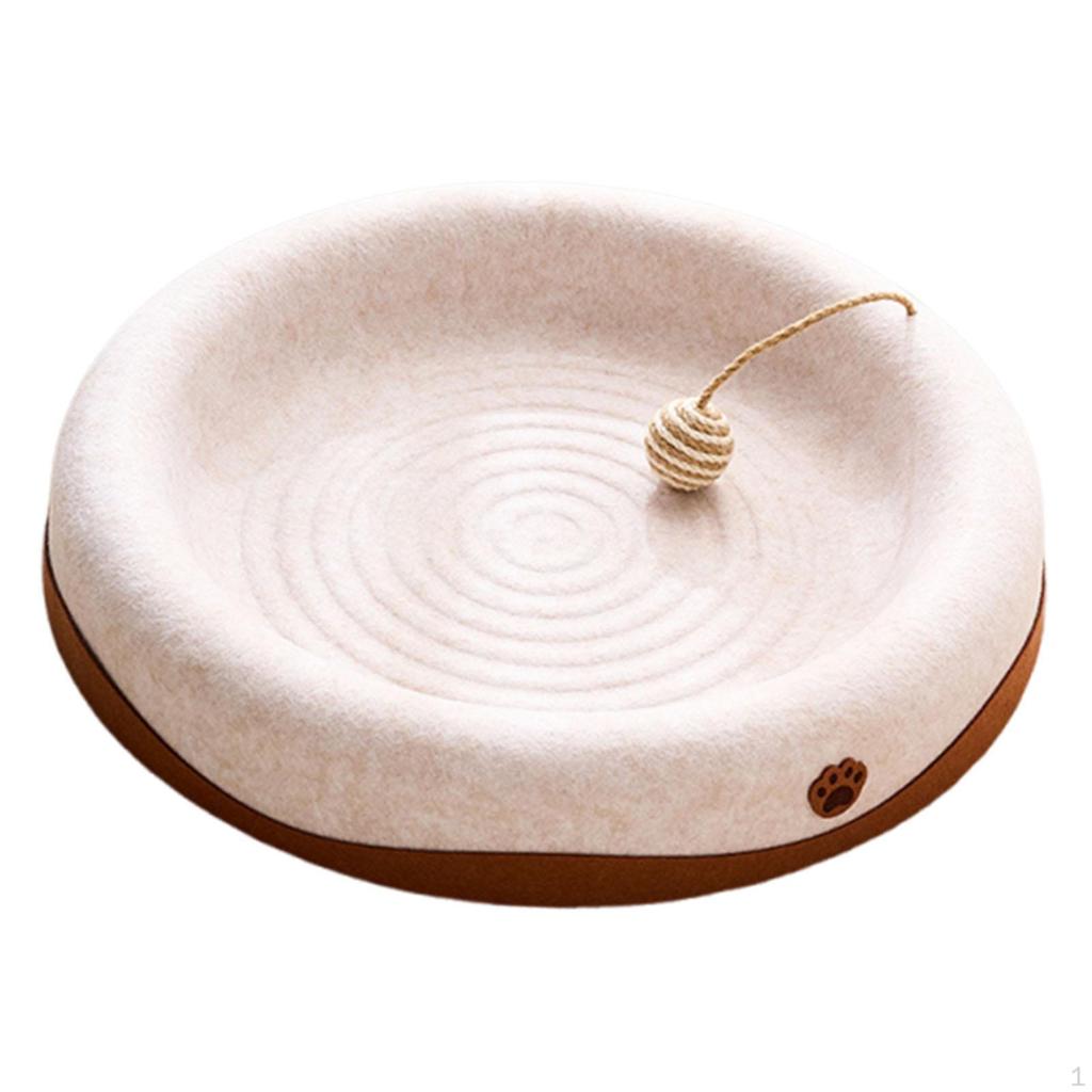 Cat Scratch Pad Lounge Flippable Furniture Protector for Summer, Winter Multipurpose with Jute Ball