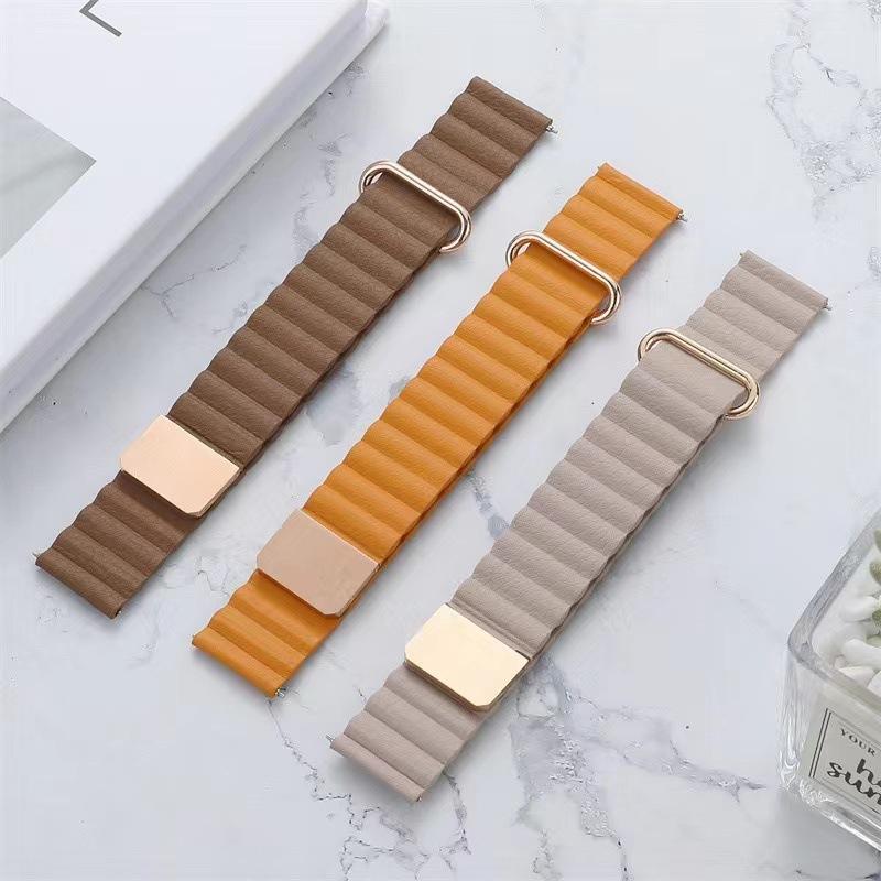 

Magnetic Buckle Watch Band for Google Pixel Watch 3 41mm/Watch 2/Pixel Watch Genuine Leather Watch Strap Quick Release Watchband White
