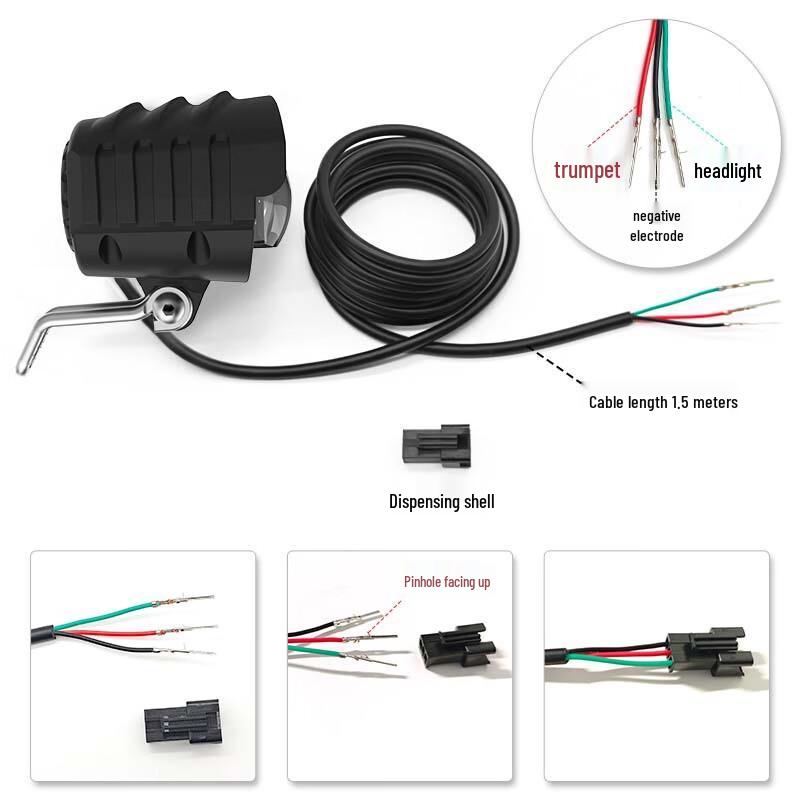 Přední světlo pro elektrokolo a skútr s vysokým světelným tokem