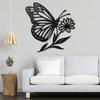 Butterfly Flower Metal Wall Art Vintage Iron Sculpture Home Garden Decor Gift