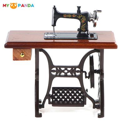 1Pc 1:12 Dollhouse Decor Miniature Furniture Vintage Sewing Machine Toy Accessories Designed for Dolls House Playthings Designed for Children Pretend