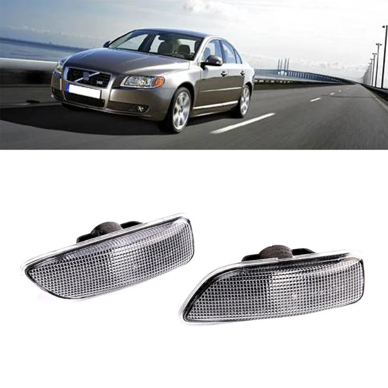 2Pcs Car Front Left Right Marker Light Turn Signal Indicator Lamp 30722641 30722642 for V70 S80 XC70