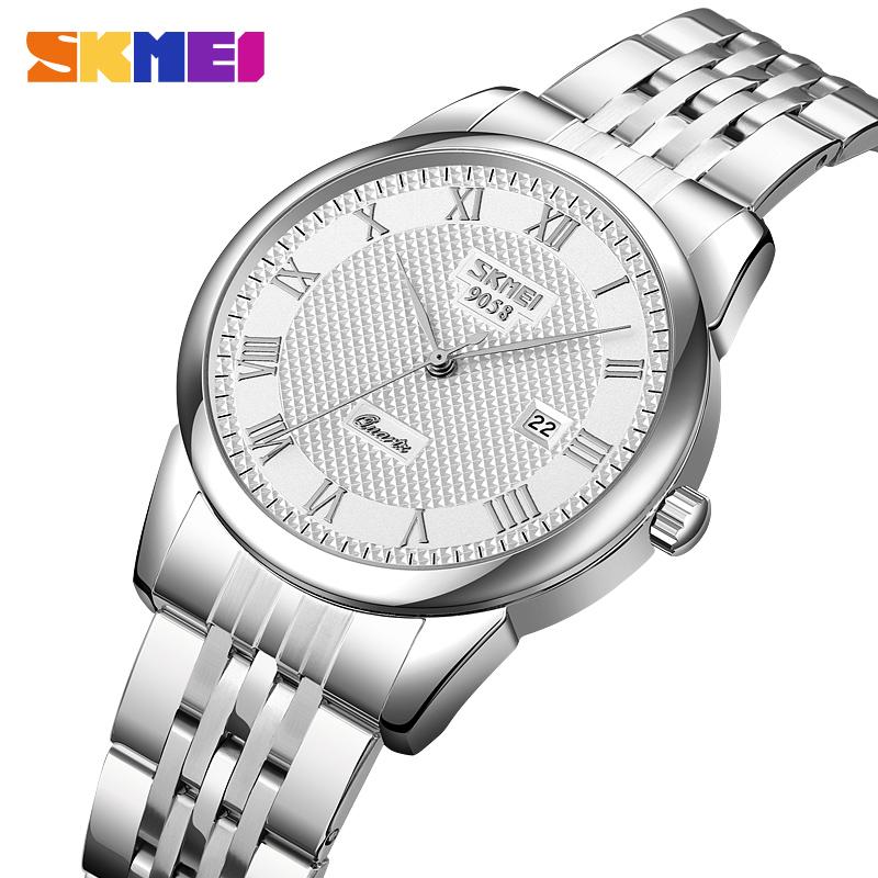 SKMEI 9058 Top Brand Couple Quartz Watch Date Watch Men's and Women's Fashion Leisure Waterproof Calendar Business Watch Reloj