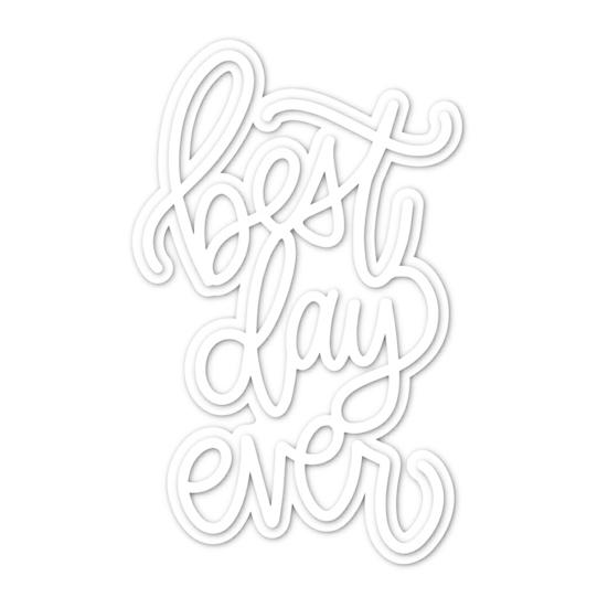 

Лучший день когда-либо письмо скрапбукинг DIY вырубной штамп шаблон бумажная карточка изготовление формы серебряный