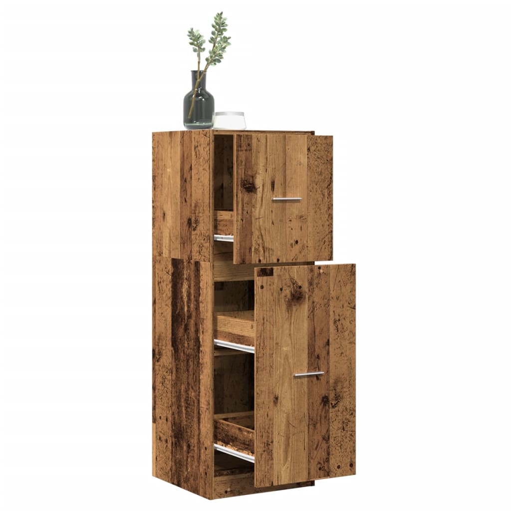 Apothecary Cabinet Reclaimed Wood Look 40x41x118 cm Engineered Wood