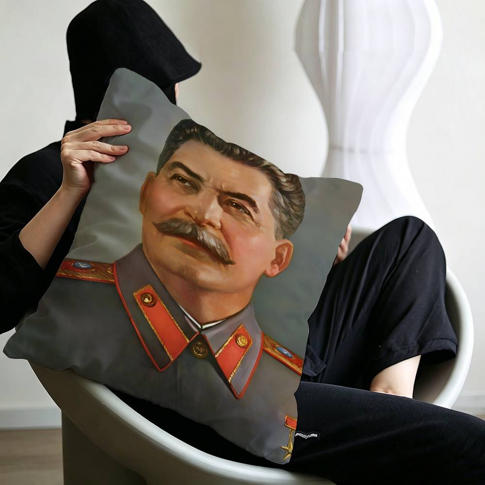 Lenin Joseph Stalin Cushion Cover Pillowcase Upholstery Sofa Throw Pillow Home Decor Pillowcas