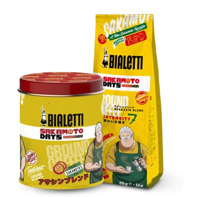 Bialetti SAKAMOTO DAYS Assassin Blend Fine Ground Coffee, 250g (Canned) - Italian Coffee, Espresso, French Press, Drip, Coffee Beans
