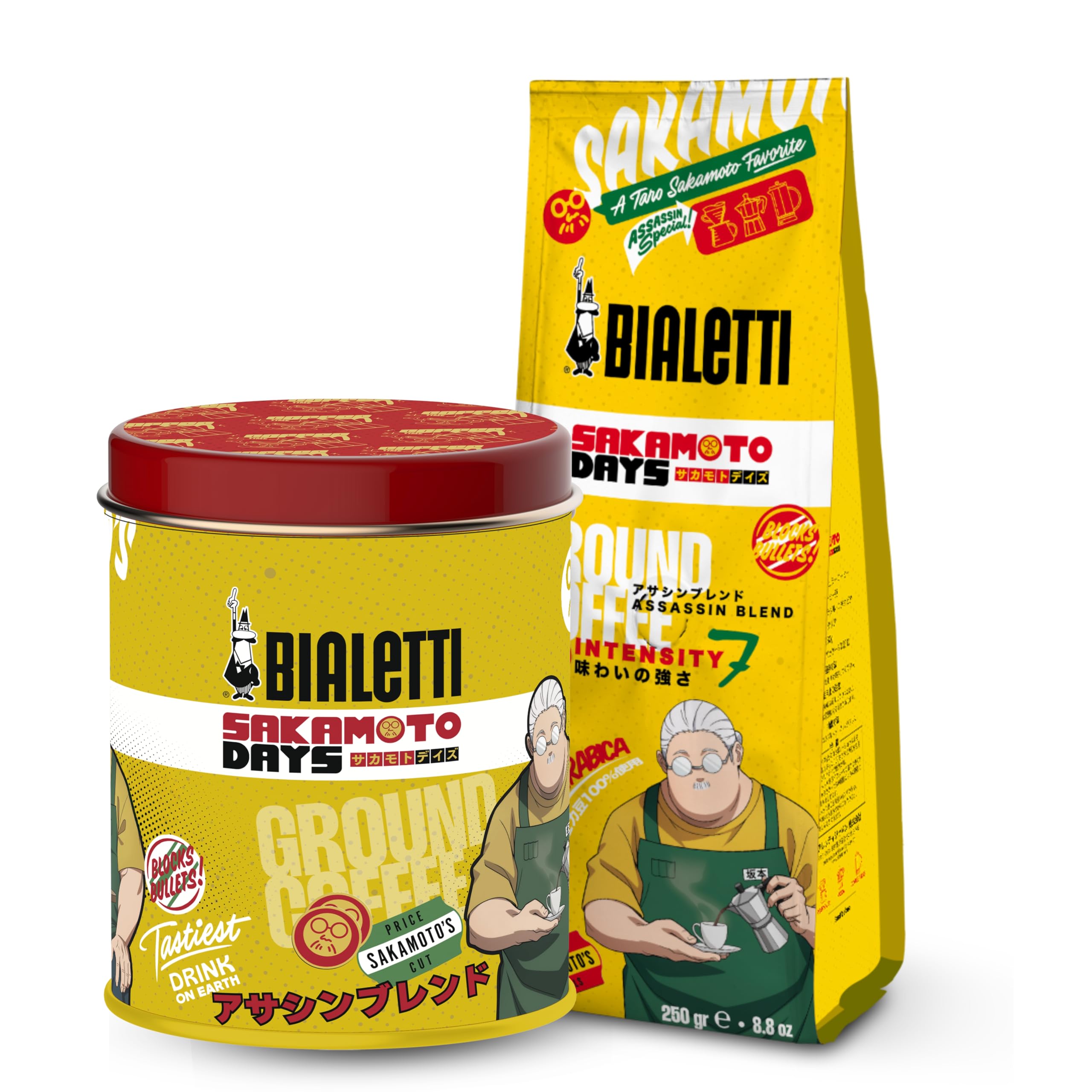 

Bialetti SAKAMOTO DAYS Смесь Ассасин Мелкий помол 250 г Итальянский Французский Кофе в зернах Кофе, (Консервы) - Кофе, Эспрессо, Пресс, Капельный,