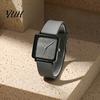 Lady Casual Watch Square Dial Quartz for Women, Silicone Strap Wristwatch with Strap, Accurate Lightweight Wristwatch, Fashion Accessory Precise