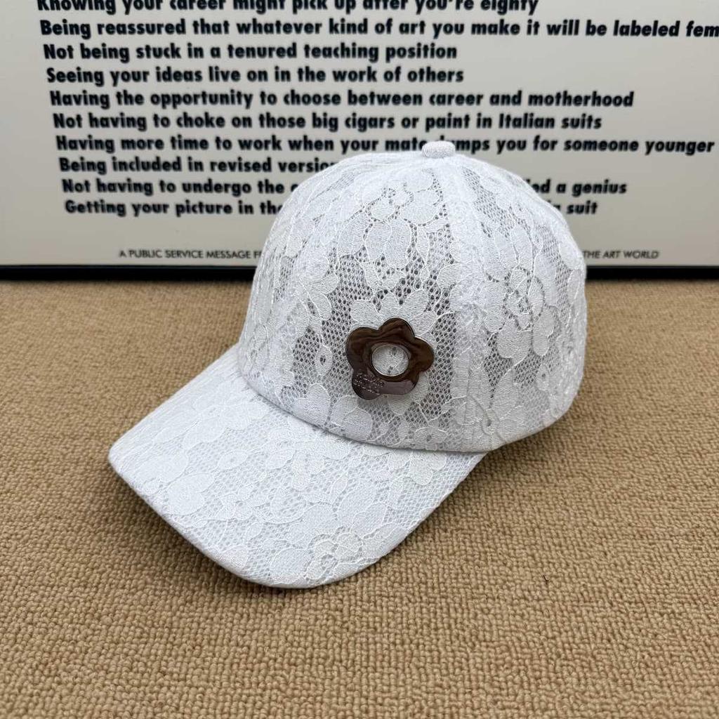 Fairy wind lace flower baseball cap female summer mesh breathable sunshade ins cap
