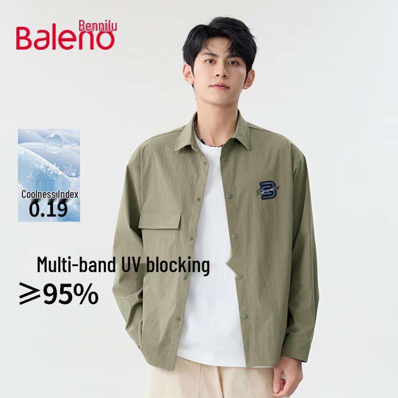 Baleno Men s Cool-Feel Linen Blend Long-Sleeve Shirt L