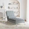 VidaXL Chaise longue de massage avec traversin gris clair tissu, chaise de canapé longue, chaise longue de chambre, chaise 379443