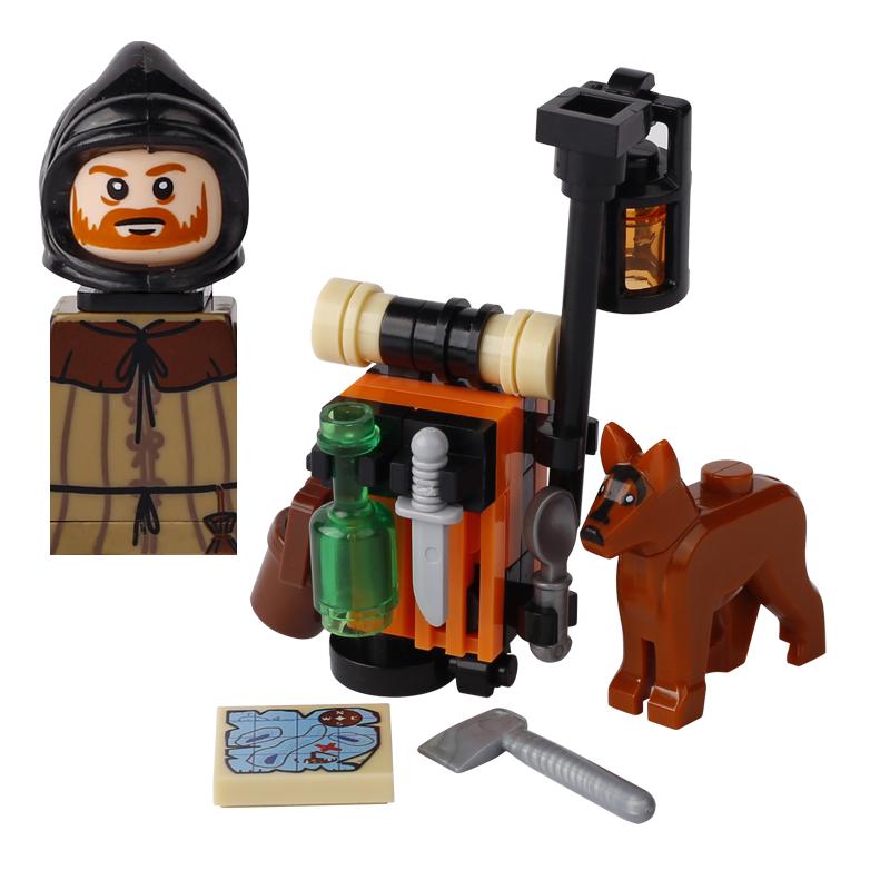 City Street View Medieval Military Transport Horse Animals Building Blocks Weapons Helmet Carriage Farm Cattle Bricks Toys Gifts