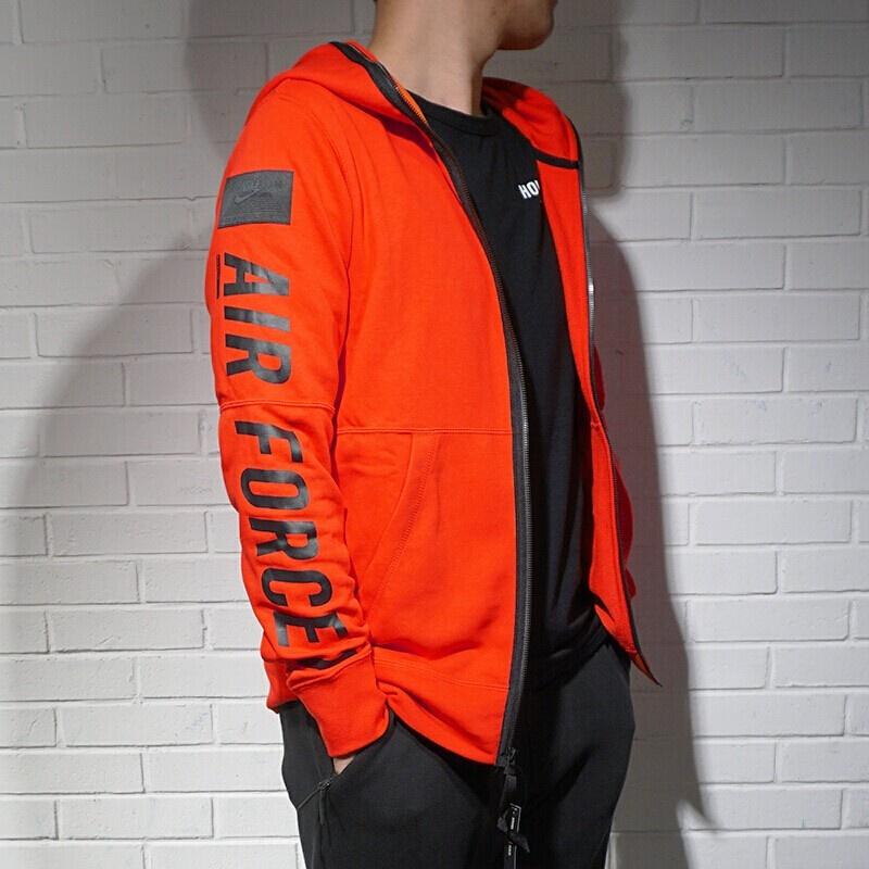 Men's Nike Air Force1 Hooded Jacket Red AJ0785-634