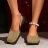 Large-size Vintage Chic Sandals with A Unique Design, A Niche Style, 2026 New Model, Closed-toe, Thick Heel, Women's Foreign Trade Wholesale