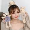 Plush Bear Headband & Hair Tie for Women - Cute Winter Accessory