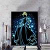 Disney Diamond Painting 5D Cinderella Neon Silhouette Illustration Cartoon Movie Cross Stitch Embroidery Handmade Gift Home Decoration
