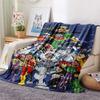 1PC Teen Titans Print FlAannel Blanket, High quality Comfortable for All Seasons, Home Decor, Warmth and Comfort