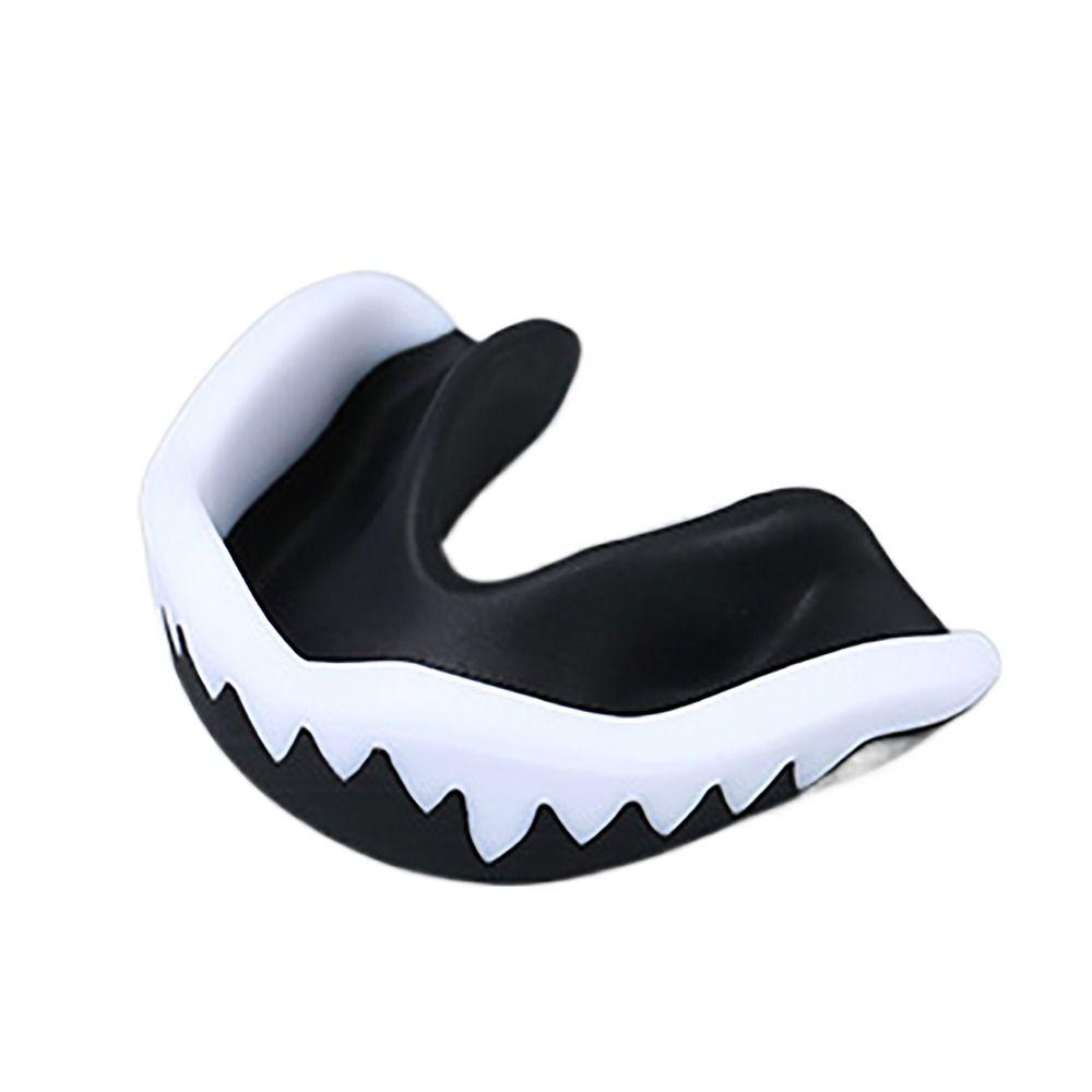 

Safety Mouth Guard Color Contrast Mouthguard Durable Tooth Brace Gym Fitness чёрный/белый