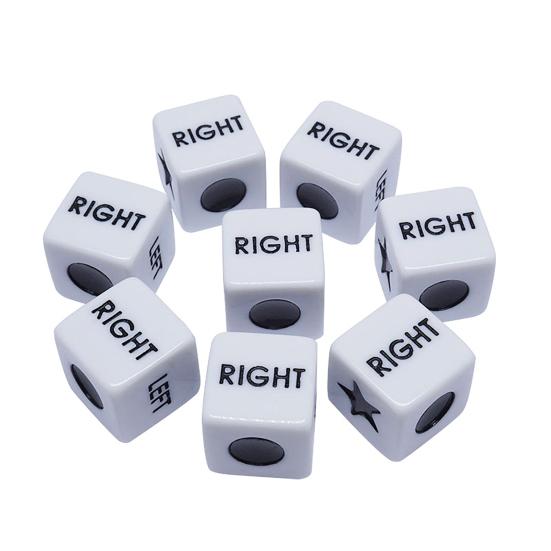 Left Right Center Dice Game Set with 3 Dices 36 Chips Aluminum Box Packaging Gaming Dice Accessories for Multiplayer Entertainment