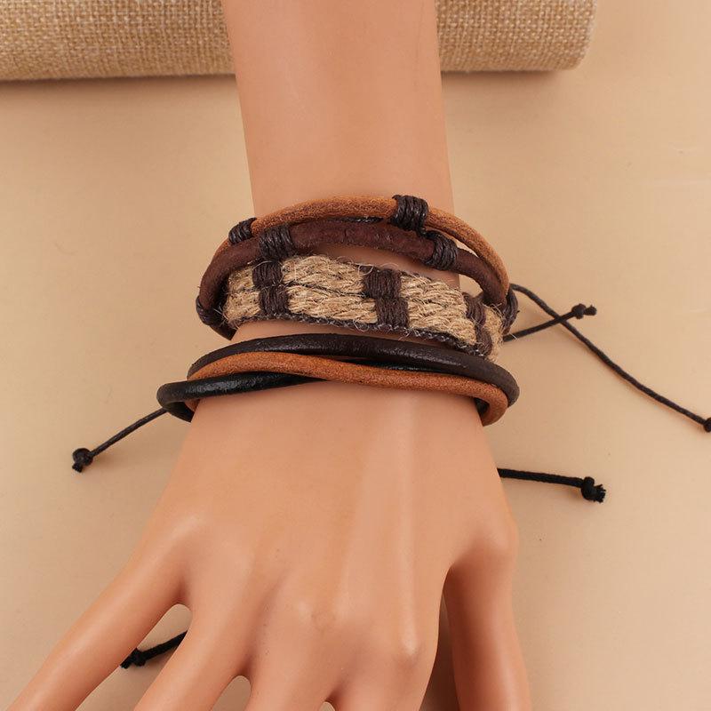 Dantuo Retro Hemp Rope Bracelet: European & American Style, Simple Men's Accessories