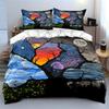 Colorful Trees and Moon. Bedding Sets Duvet Cover Sets Duvet Covers Pillowcases(1 * Duvet Cover 2 * Pillowcases, Without Duvet Insert)