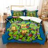 Teenage Mutant Ninja Turtles Series Quilt Cover 3D Digital Printing Kit Bed Three-Piece Set