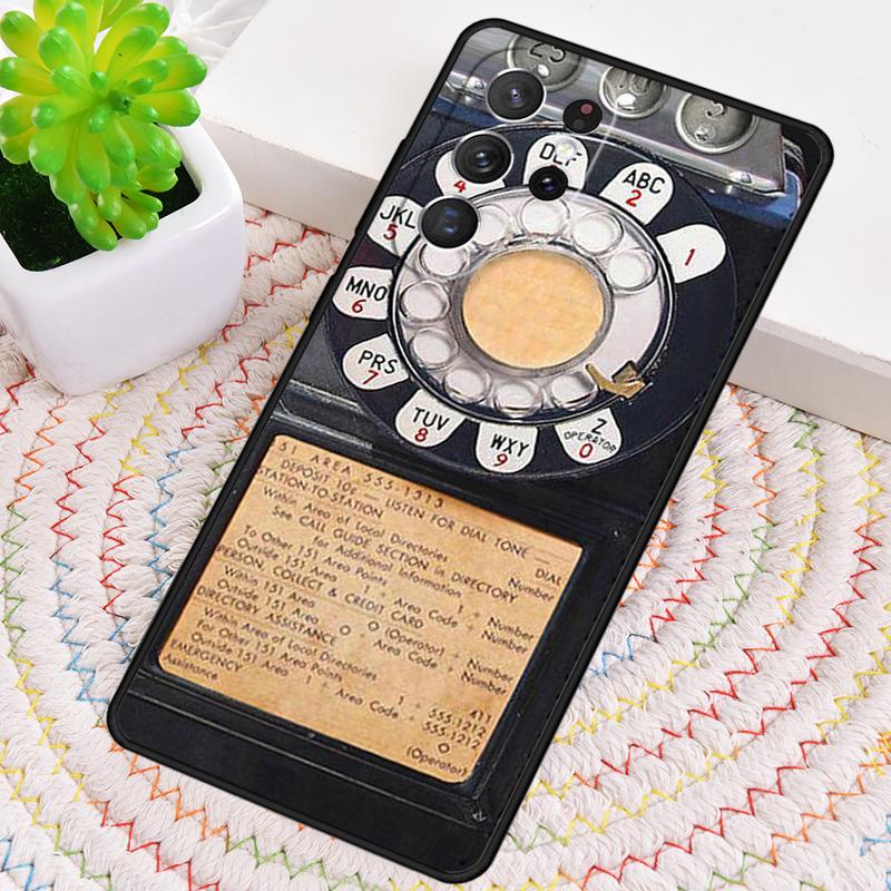 Retro Payphone Vintage TPU Phone Case For Samsung Galaxy Note 10 Pro S26 S25 S24 S23 S22 Ultra Plus S21 FE S20 Shockproof Cover