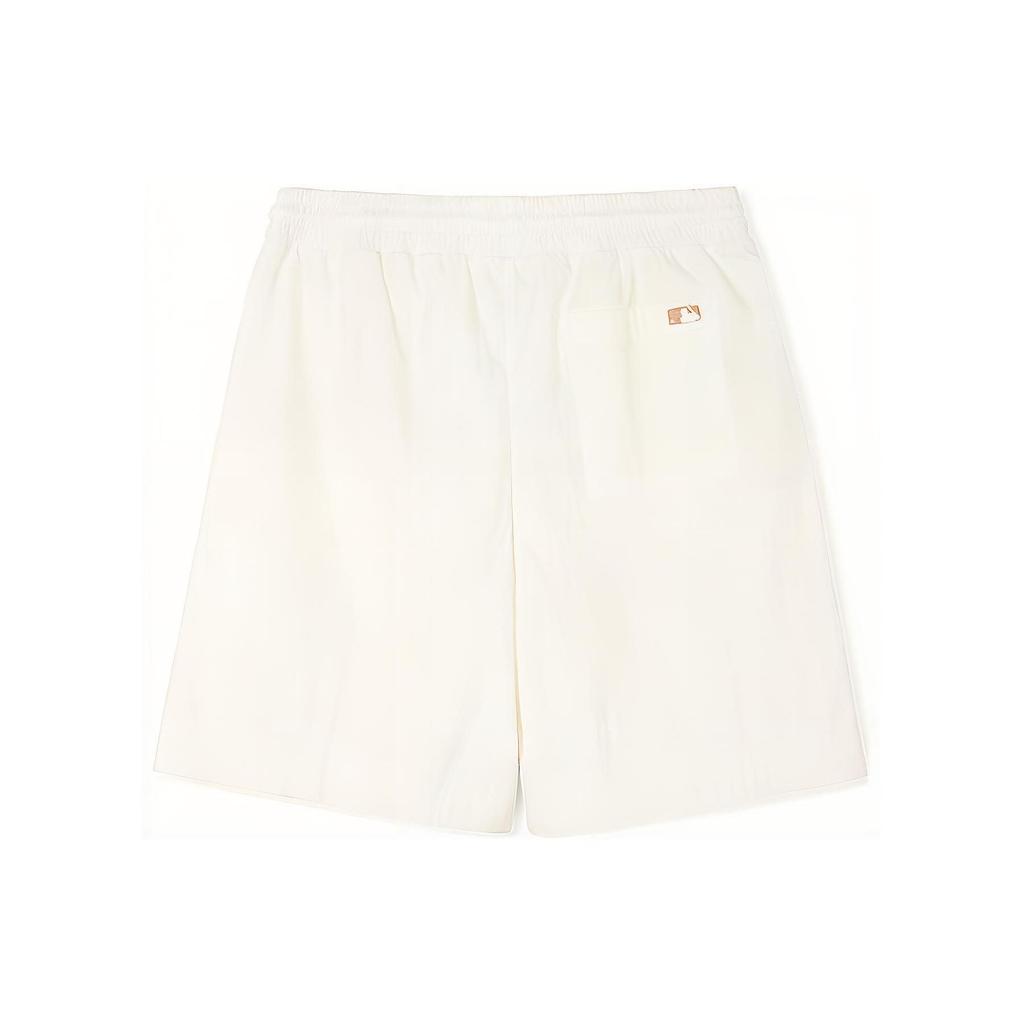 MLB Dark Pattern Old Flower Series Boston Red Sox Solid Color Lace-Up Straight-Leg Sports Shorts Unisex shorts Cream 3ASMM9143-43CRS