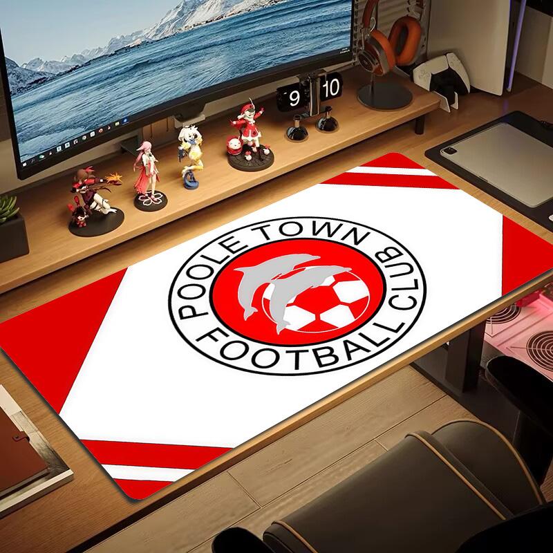 Poole Town Football Club Print  Cushion Non-slip Laptop Tablet Big Mousepad XXL Mat Mini PC Playmat With Lock Edge