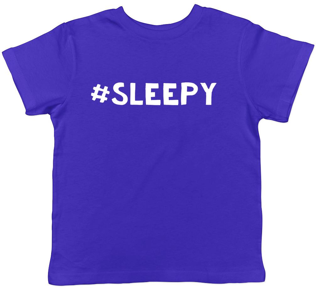 Hashtag Sleepy Funny Childrens Kids Boys Girls T-Shirt Tee 140