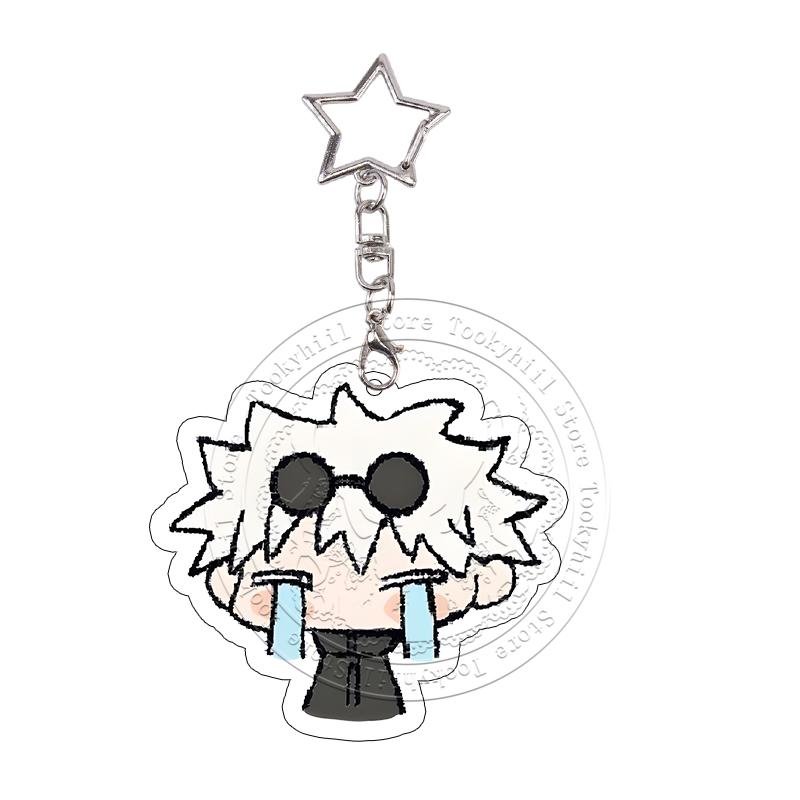 Jujutsu Kaisen Gojo Satoru Acrylic Keychain Exquisite Student Megumi Keyring Bag Decor Pendant Keyring Yuji Birthday Gift