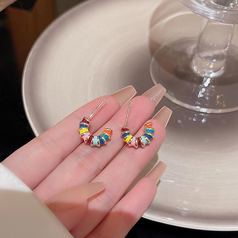 

Серебряные серьги-иглы S925 с контрастной эмалью для женщин null