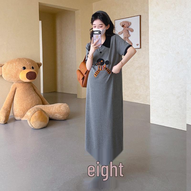 2026 Summer Casual Loose Cartoon Maternity Dress XL