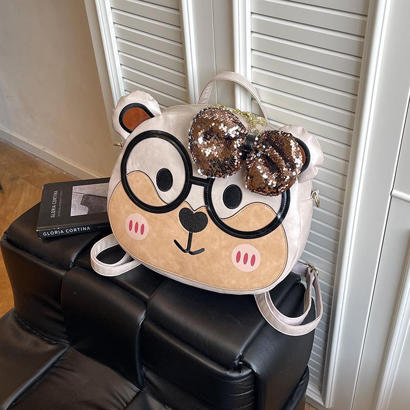 Zaino a tracolla da donna Katie Bear 2025: Design Orso Cartone Animato, Grande Capacità