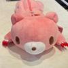 Y2K Bloody Bear Knitted Pencil Case Pink Bear Crochet Makeup Bag Gothic Aesthetic Stationery Pouch Harajuku School Supplies