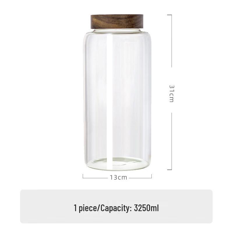 ZISIZ Threaded Glass Food Storage Jar