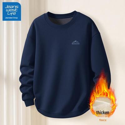 JEANSWEST LIFE Herren Plus Fleece Rundhals-Sweatshirt