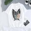 Japonské anime tričko Muži Attack on Titan Tričko Unisex Kawaii Cartoon Titans Attack Grafika Trička Mužské Harajuku letní topy